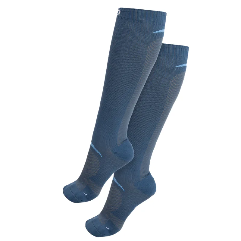 Aztec Diamond Define Ladies Riding Socks 2 Pack - Black/Azul-4