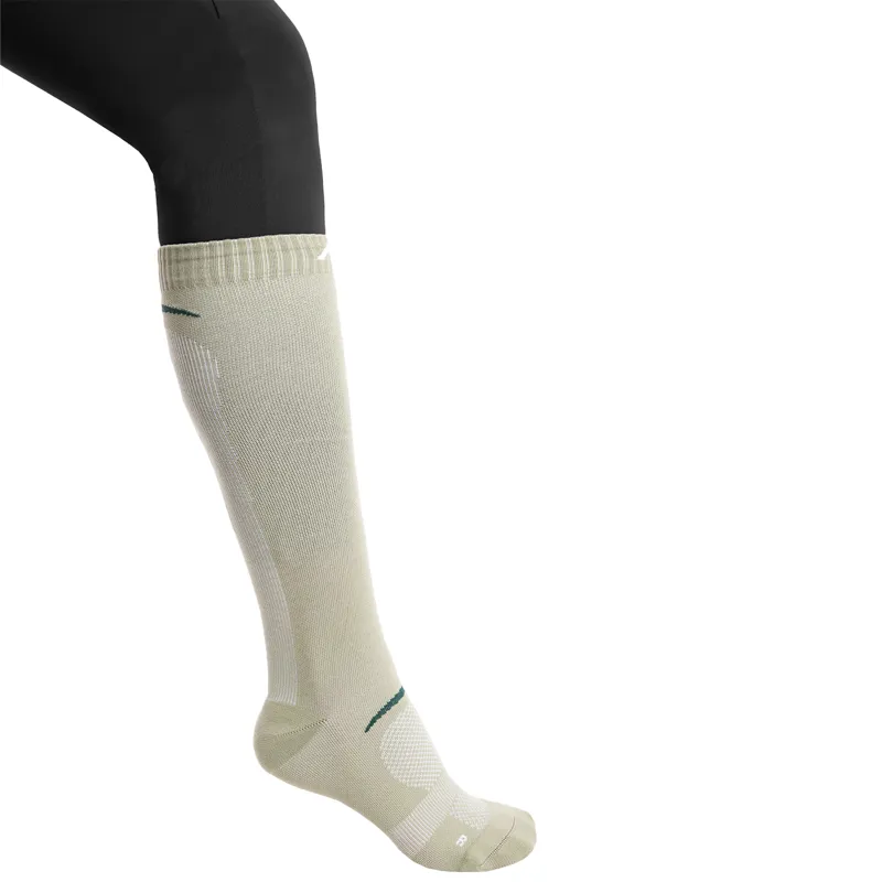 Aztec Diamond Define Womens Tall Riding Socks 2 Pack - Sage/Truffle-2