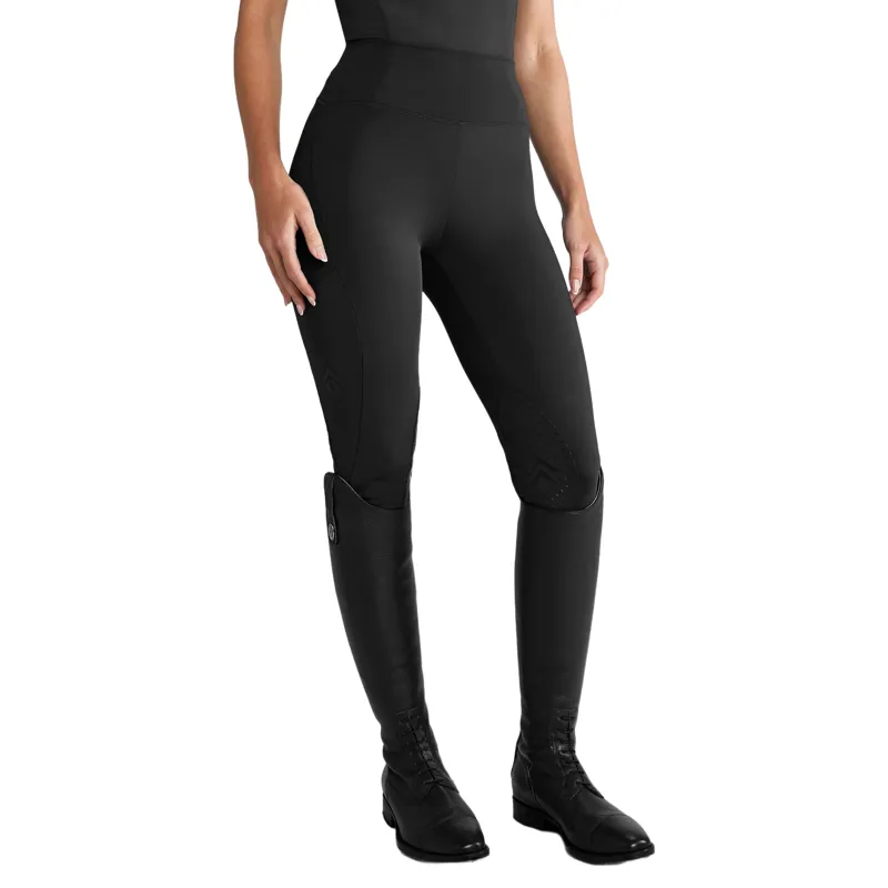 Aztec Diamond Essential Knee Grip Womens Leggings - Black-4