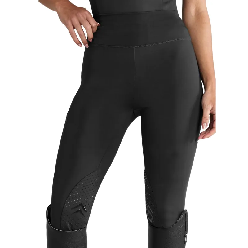 Aztec Diamond Essential Knee Grip Womens Leggings - Black