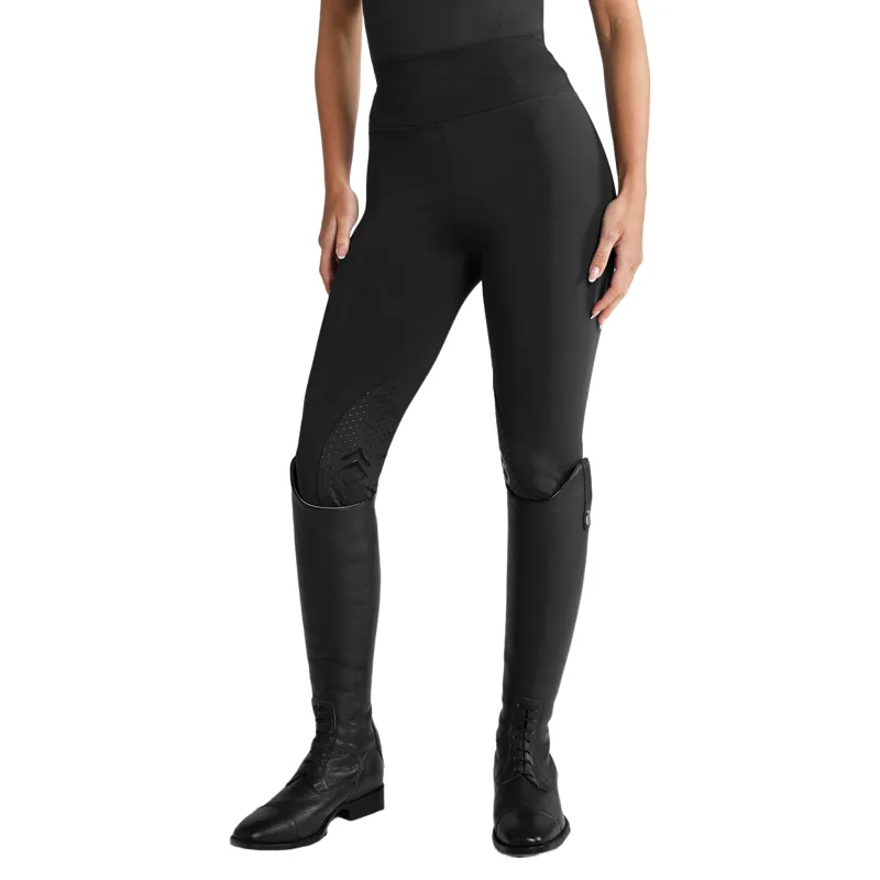 Aztec Diamond Essential Knee Grip Womens Leggings - Black-1