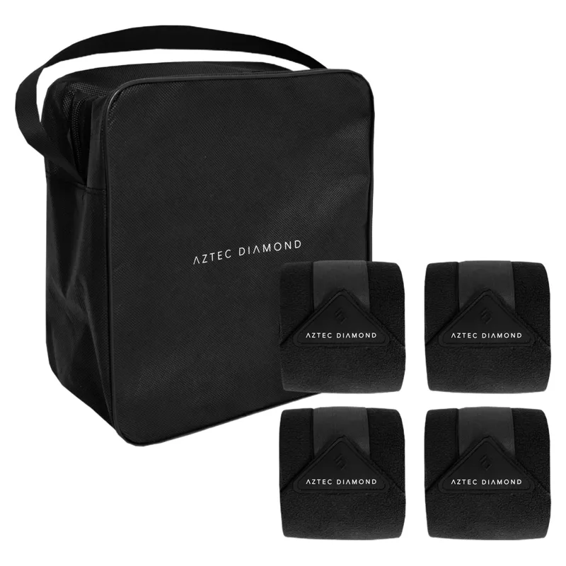 Aztec Diamond Fleece Bandages - Black-1