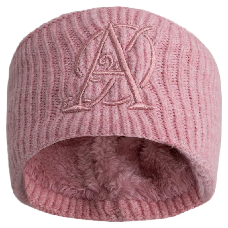 Aztec Diamond Embroidered Fleece Headband - Pink Pre-Order