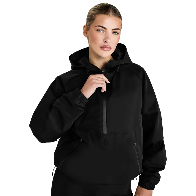 Aztec Diamond Weather Ready Ladies Half Zip Pull On Jacket - Black