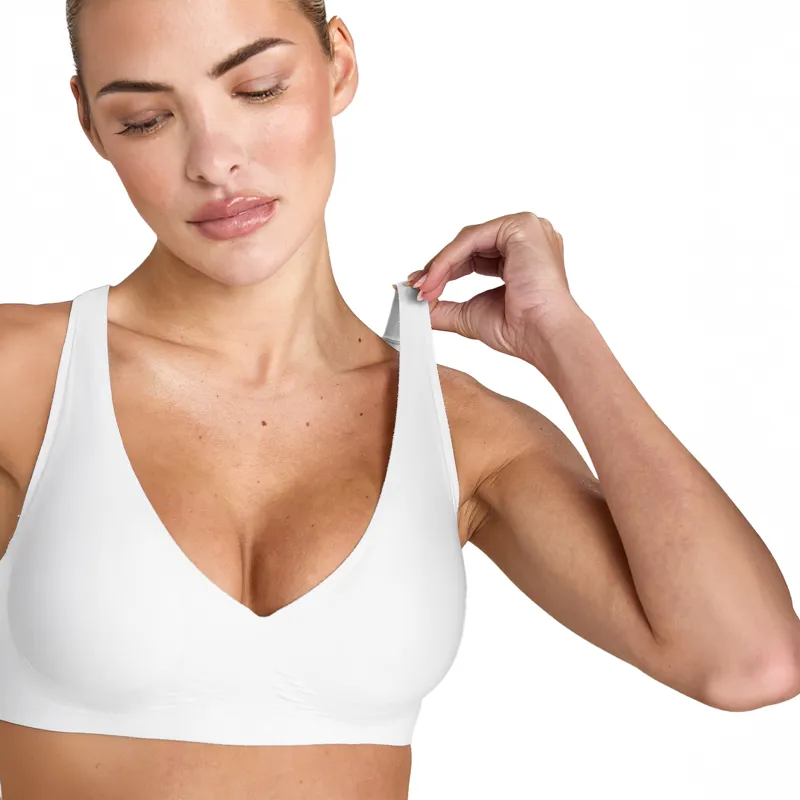 Aztec Diamond Ladies V Seamless Bra - White-3