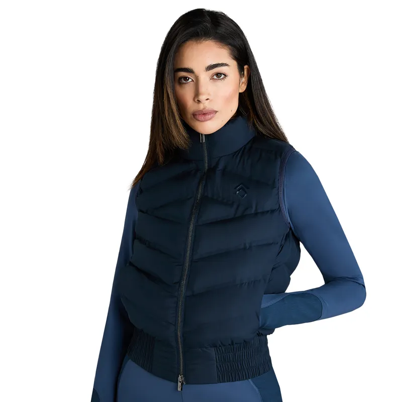 Aztec Diamond Lightweight Ladies Gilet - Navy-4