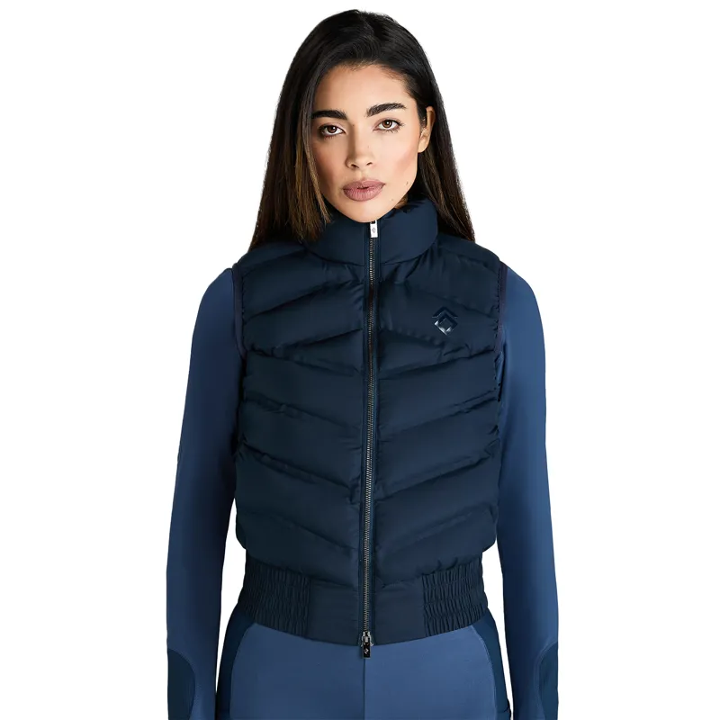 Aztec Diamond Lightweight Ladies Gilet - Navy-6