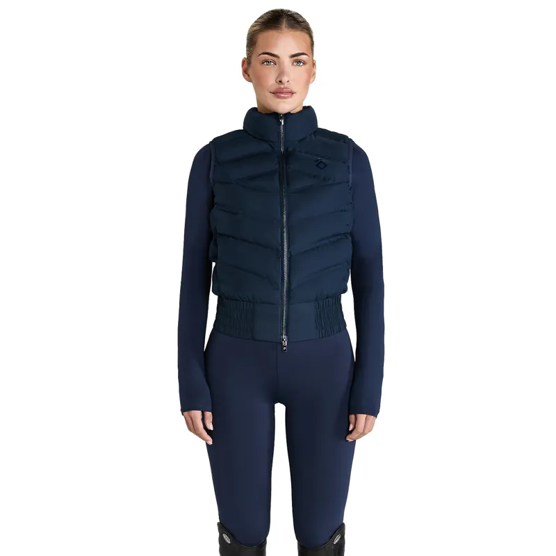 Aztec Diamond Lightweight Ladies Gilet - Navy-5