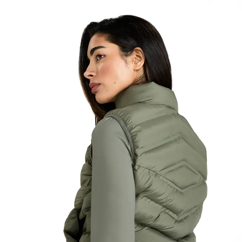 Aztec Diamond Lightweight Ladies Gilet - Sage-6