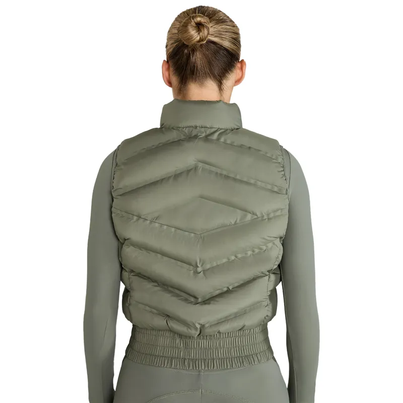 Aztec Diamond Lightweight Ladies Gilet - Sage-1