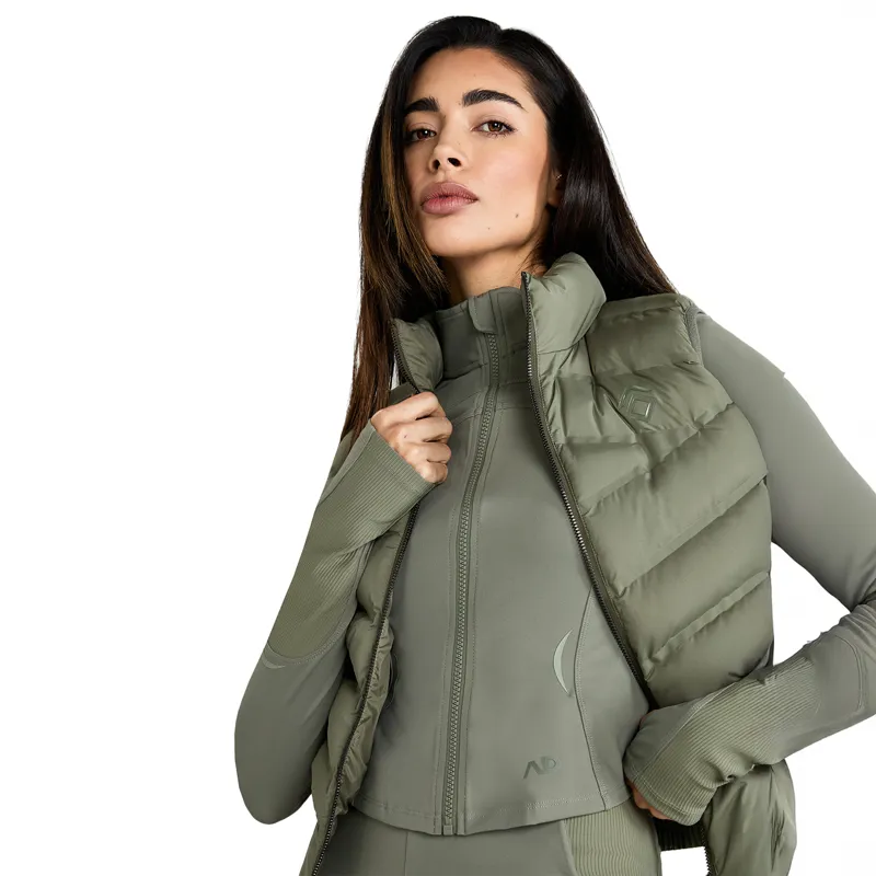 Aztec Diamond Lightweight Ladies Gilet - Sage-7