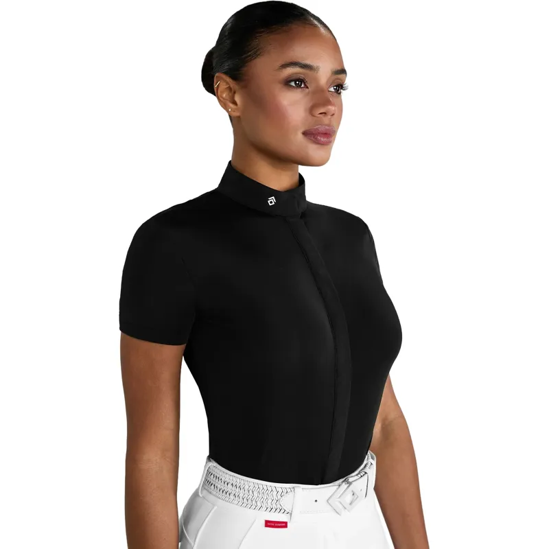 Aztec Diamond Premium Lightweight Womens Short Sleeve Shirt - Black