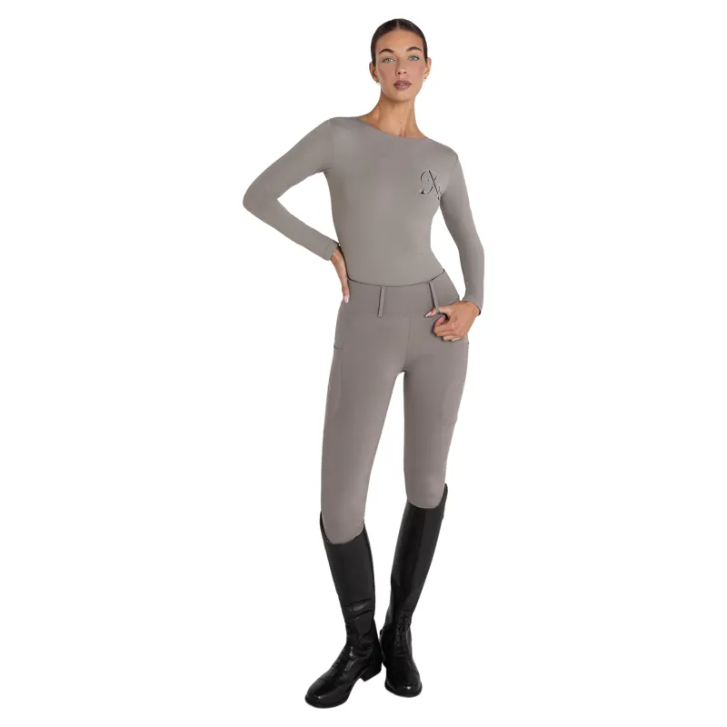 Aztec Diamond Sporting Goods Womens Knee Grip Riding Tights - Stone Pre-Order-2