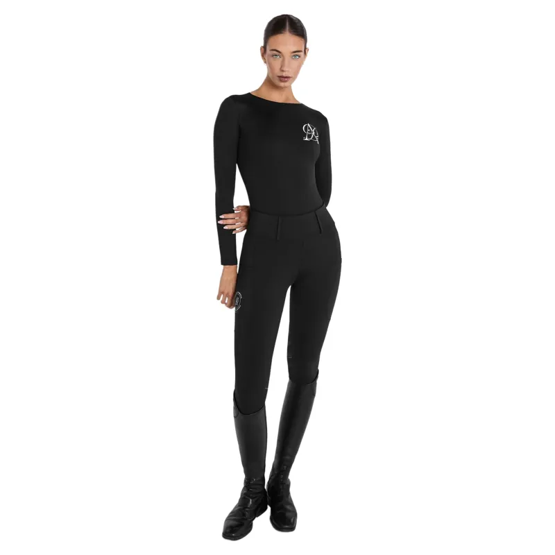Aztec Diamond Sporting Goods Womens Knee Grip Riding Tights - Black Pre-Order-1