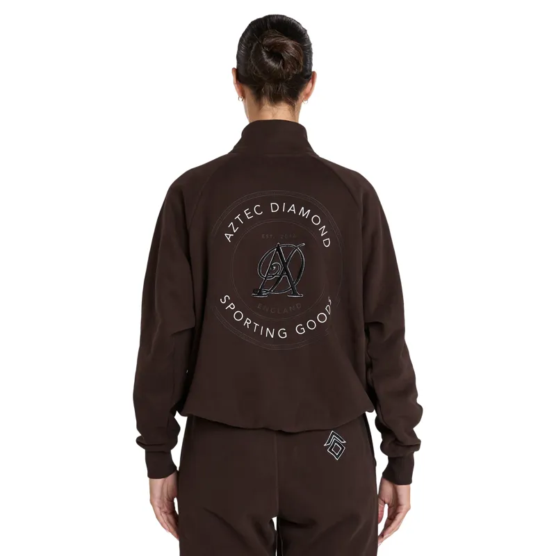 Aztec Diamond Sporting Goods Womens Half Zip Sweater - Cocoa Pre-Order-1