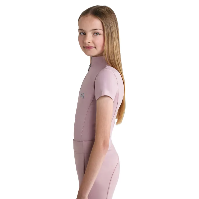 Aztec Diamond Young Rider Short Sleeve Junior Base Layer - Pink-2