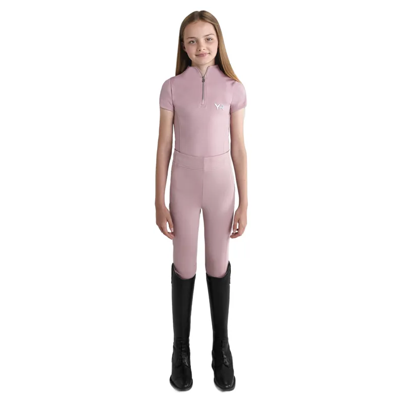 Aztec Diamond Young Rider Short Sleeve Junior Base Layer - Pink-3