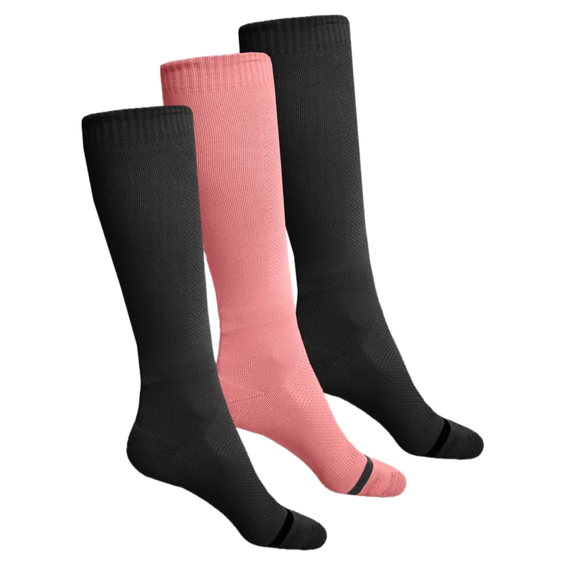 Aztec Diamond Young Rider Sock Gift Box 3 Pack - Black/Black/Pink-1