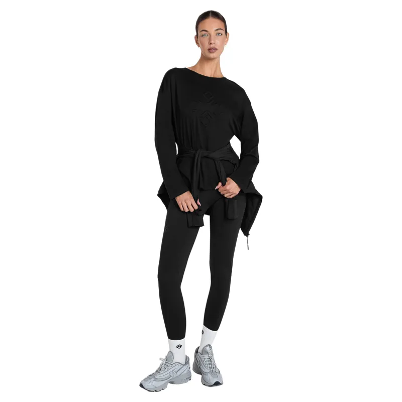 Aztec Diamond Loose Emboss Womens Tee - Black Pre-Order-6