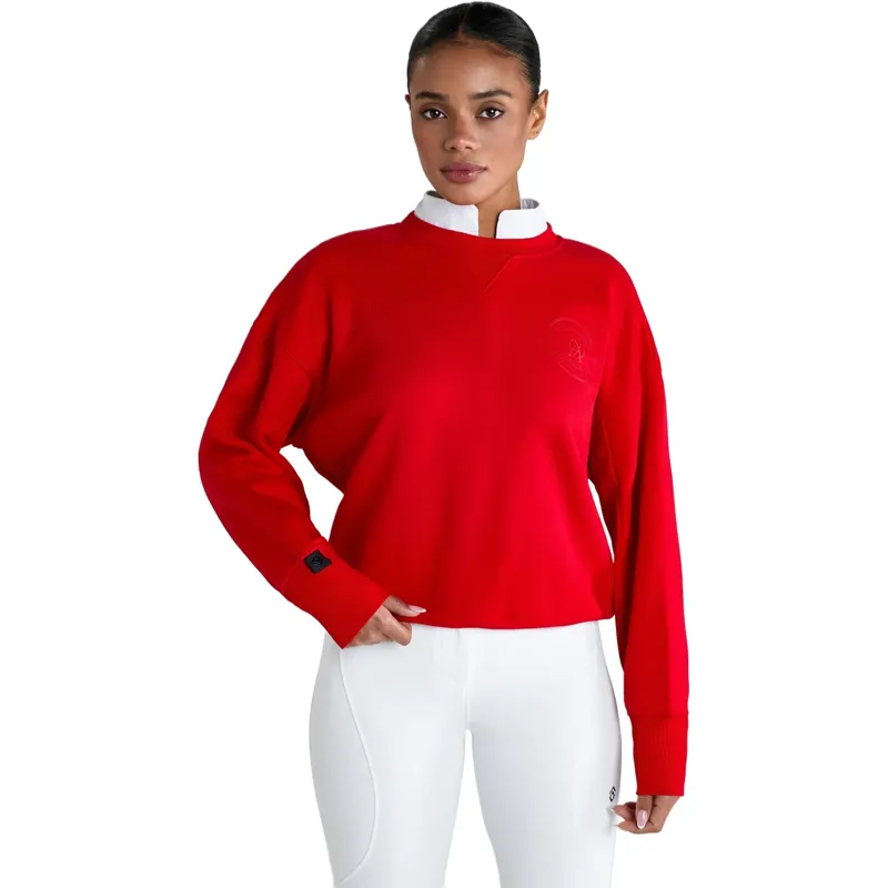 Aztec Diamond Sporting Goods Womens Crew Neck Jumper - Crimson Pre-Order-1