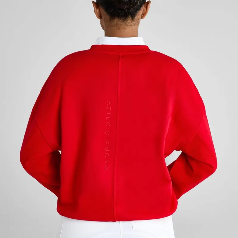 Aztec Diamond Sporting Goods Womens Crew Neck Jumper - Crimson Pre-Order-4