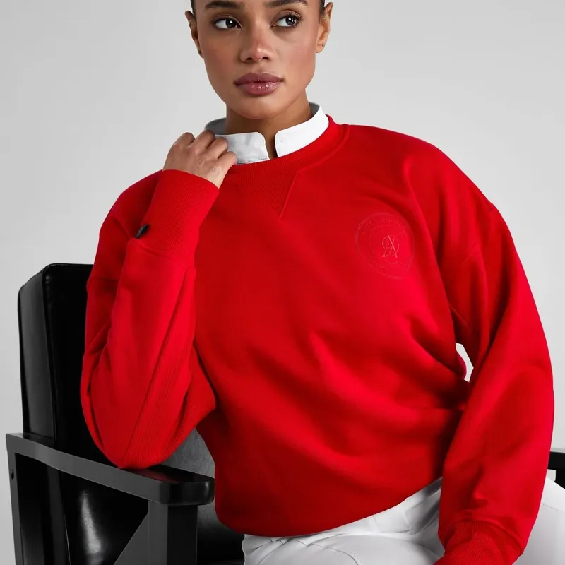 Aztec Diamond Sporting Goods Womens Crew Neck Jumper - Crimson Pre-Order-5