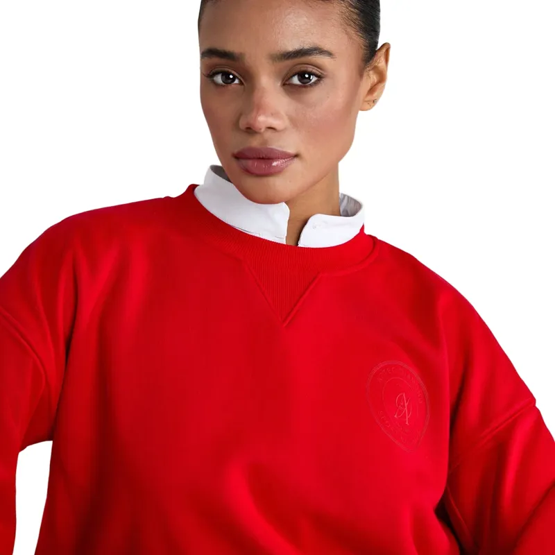 Aztec Diamond Sporting Goods Womens Crew Neck Jumper - Crimson Pre-Order-7