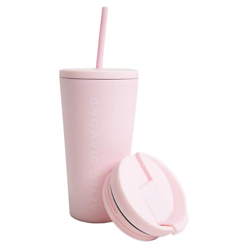 Aztec Diamond Travel Mug - Pink-1