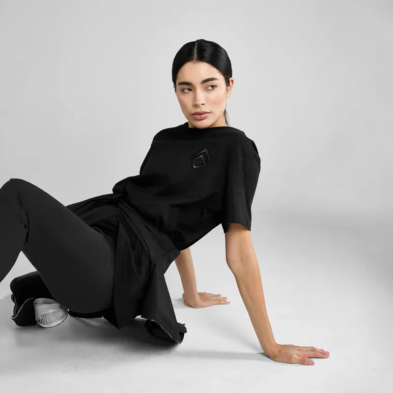 Aztec Diamond Womens Boxy Tee - Black-2