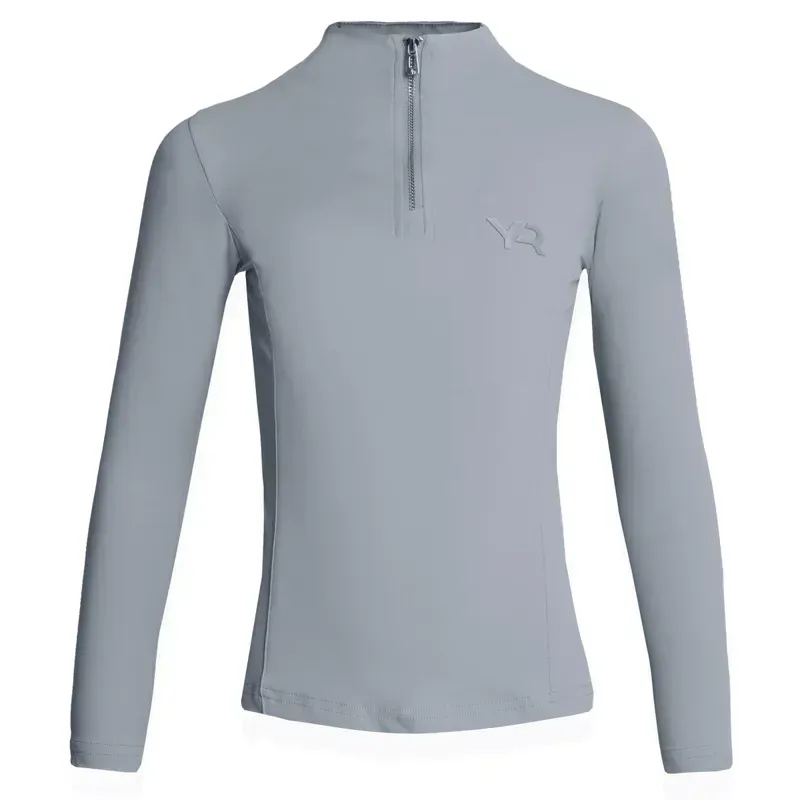 Aztec Diamond Young Rider Long Sleeve Junior Base Layer - Ash Blue-7