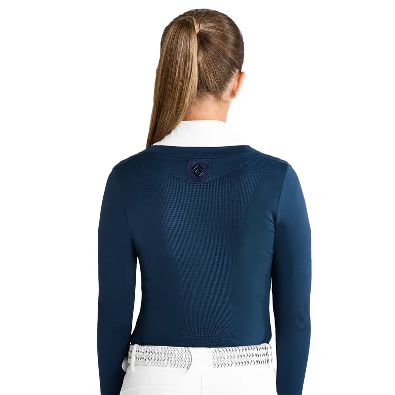 Aztec Diamond Young Rider Girls Show Sweater - Navy-2