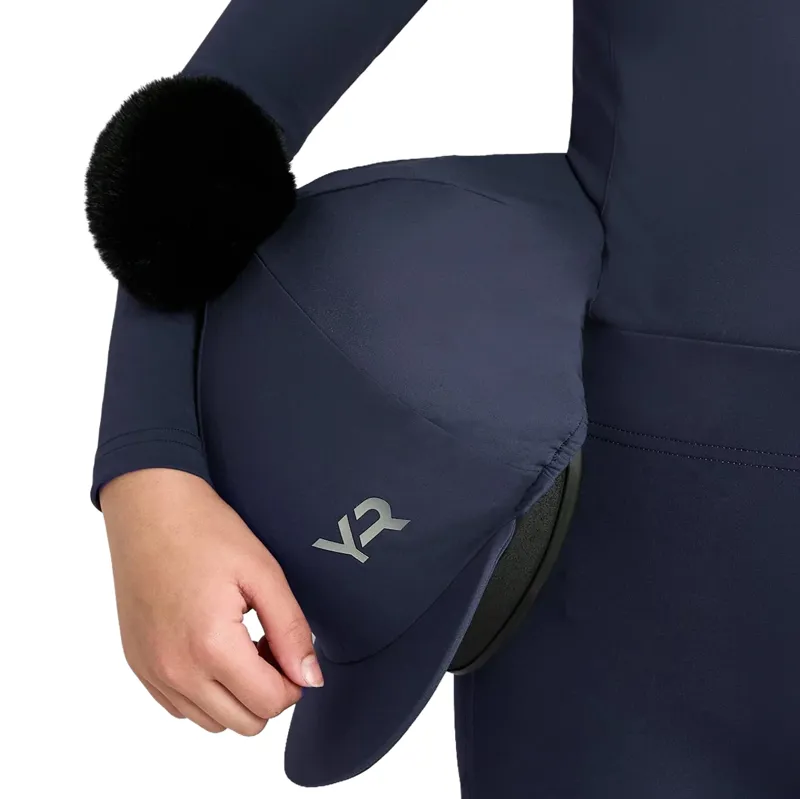 Aztec Diamond Young Rider Hat Silk - Navy