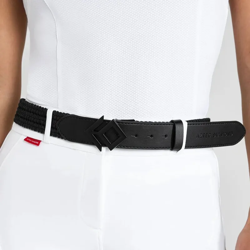 Aztec Diamond Young Rider Woven Belt - Black