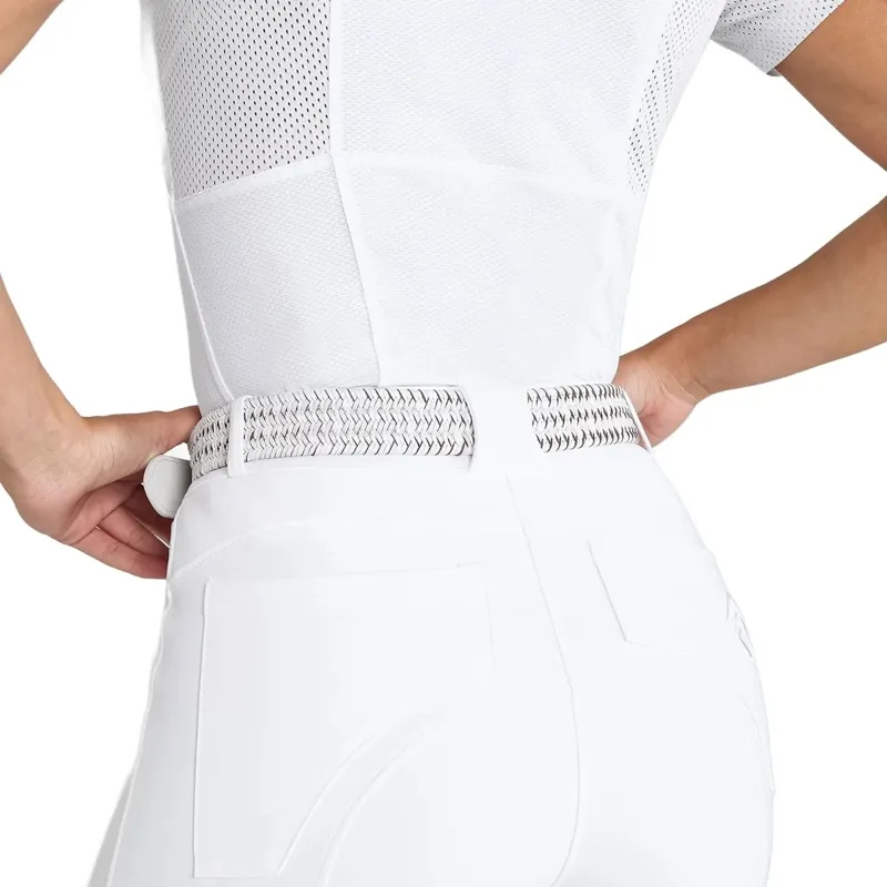 Aztec Diamond Young Rider Woven Belt - White-2