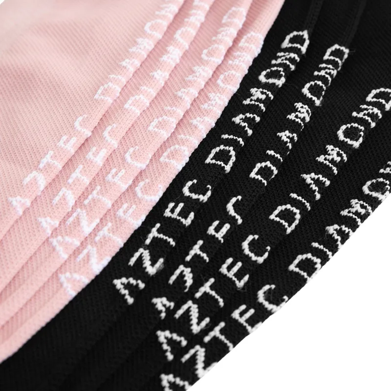 Aztec Diamond Young Rider Sock Gift Box 3 Pack - Black/Black/Pink-2