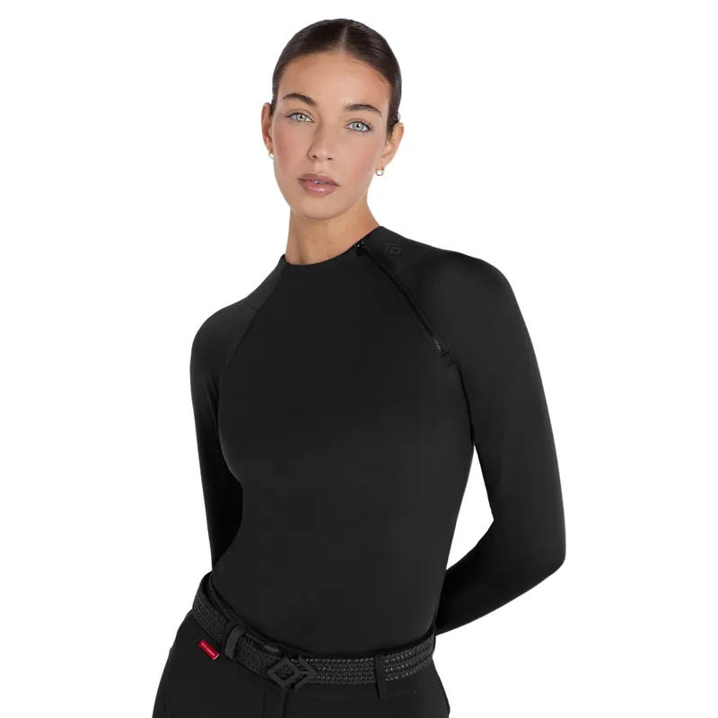 Aztec Diamond Soft Fleece Womens Thermal Base Layer - Black Pre-Order