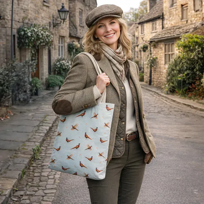 Bartleby Shopper Bag - Country Pheasants-1