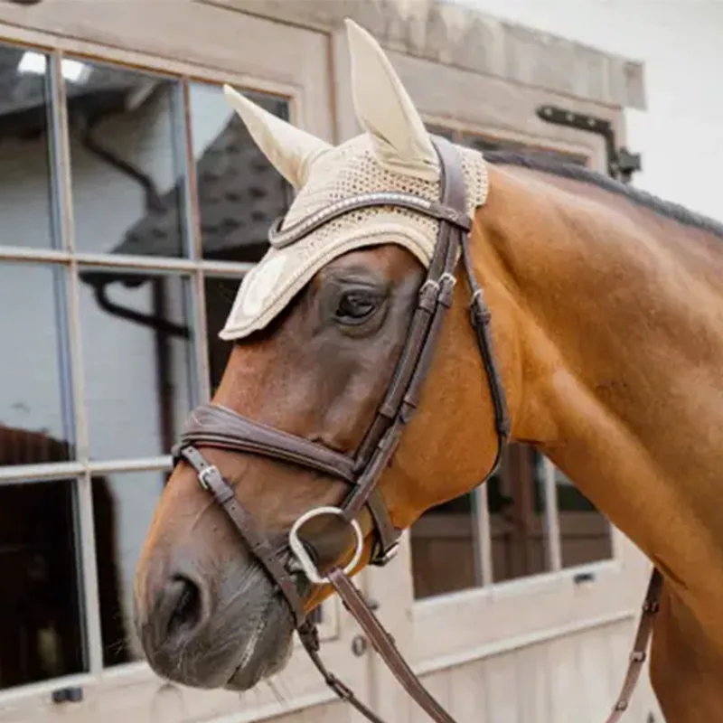 Kentucky Wellington 3D Logo Rope Fly Veil - Beige-2