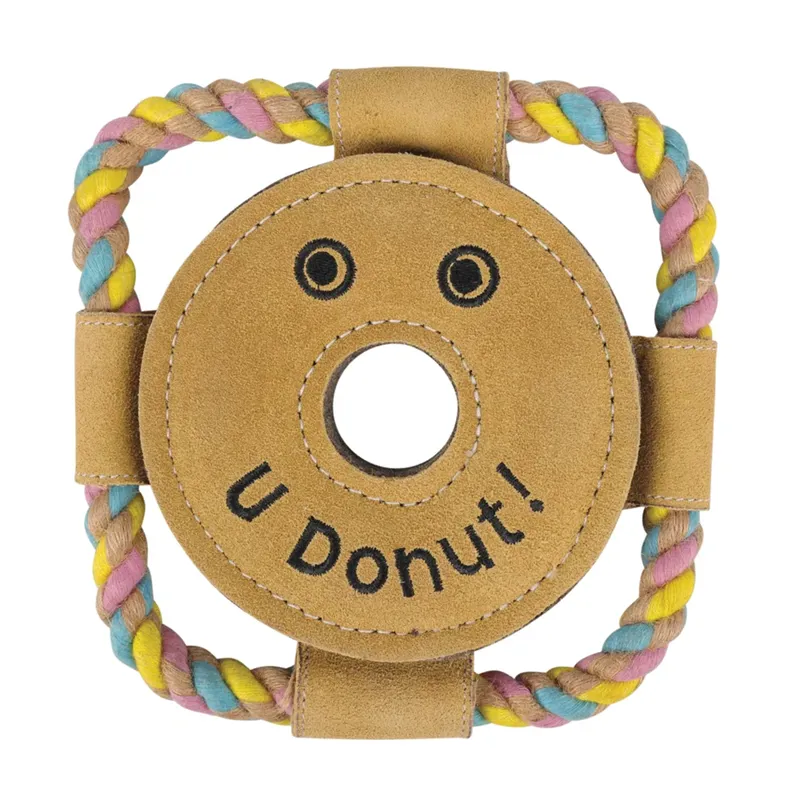 Benji and Flo Crazy Faces Dog Toy - U Donut