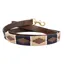 Benji and Flo Sublime Polo Leather Dog Lead - Navy/Fossil