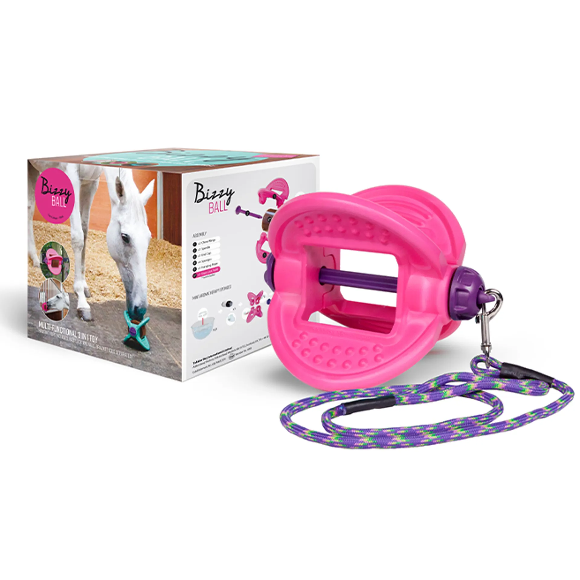 Bizzy Horse Bizzy Ball Horse Toy - Hot Pink