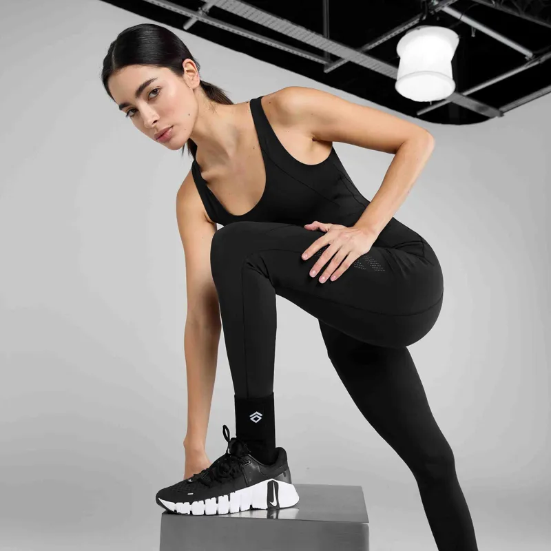 Aztec Diamond Essential Womens Leggings - Black-3