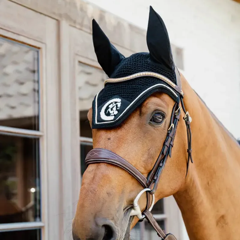 Kentucky Wellington 3D Logo Rope Fly Veil - Black