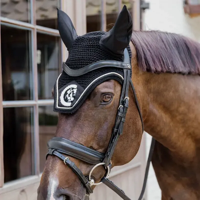 Kentucky Wellington 3D Logo Rope Fly Veil - Black-2