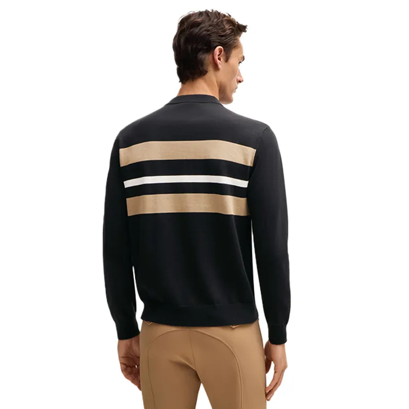 BOSS Equestrian Brad Logo Mens Jumper - Black-1