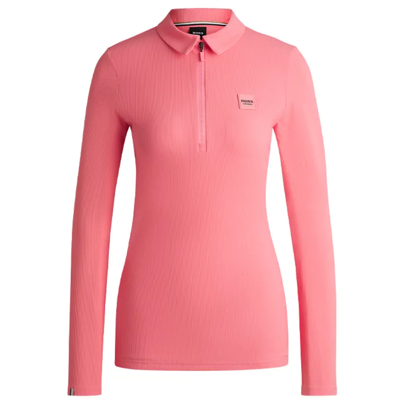 BOSS Equestrian Chess Long Sleeve Training Shirt - Pink-4