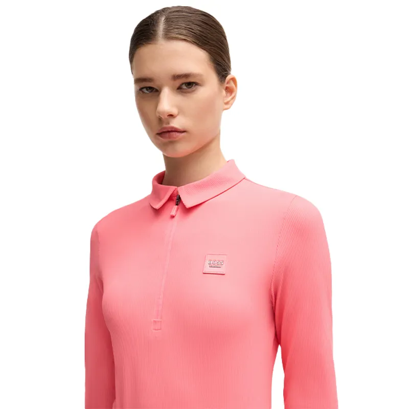 BOSS Equestrian Chess Long Sleeve Training Shirt - Pink-2
