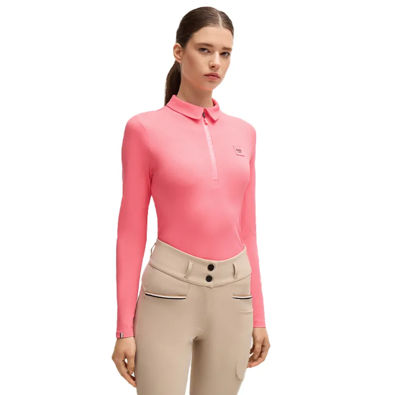 BOSS Equestrian Chess Long Sleeve Training Shirt - Pink