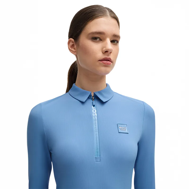 BOSS Equestrian Chess Long Sleeve Training Shirt - Riviera-2