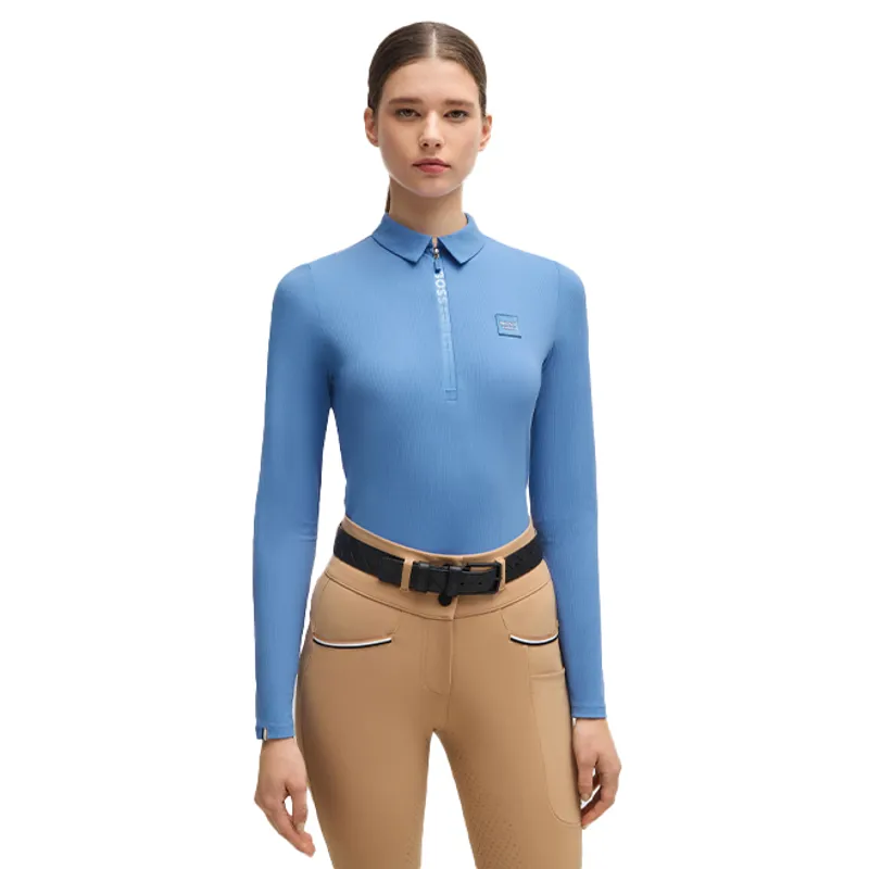 BOSS Equestrian Chess Long Sleeve Training Shirt - Riviera